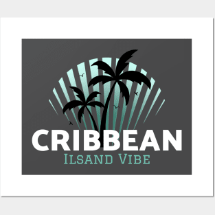 Caribbean island vibe palm tree Posters and Art